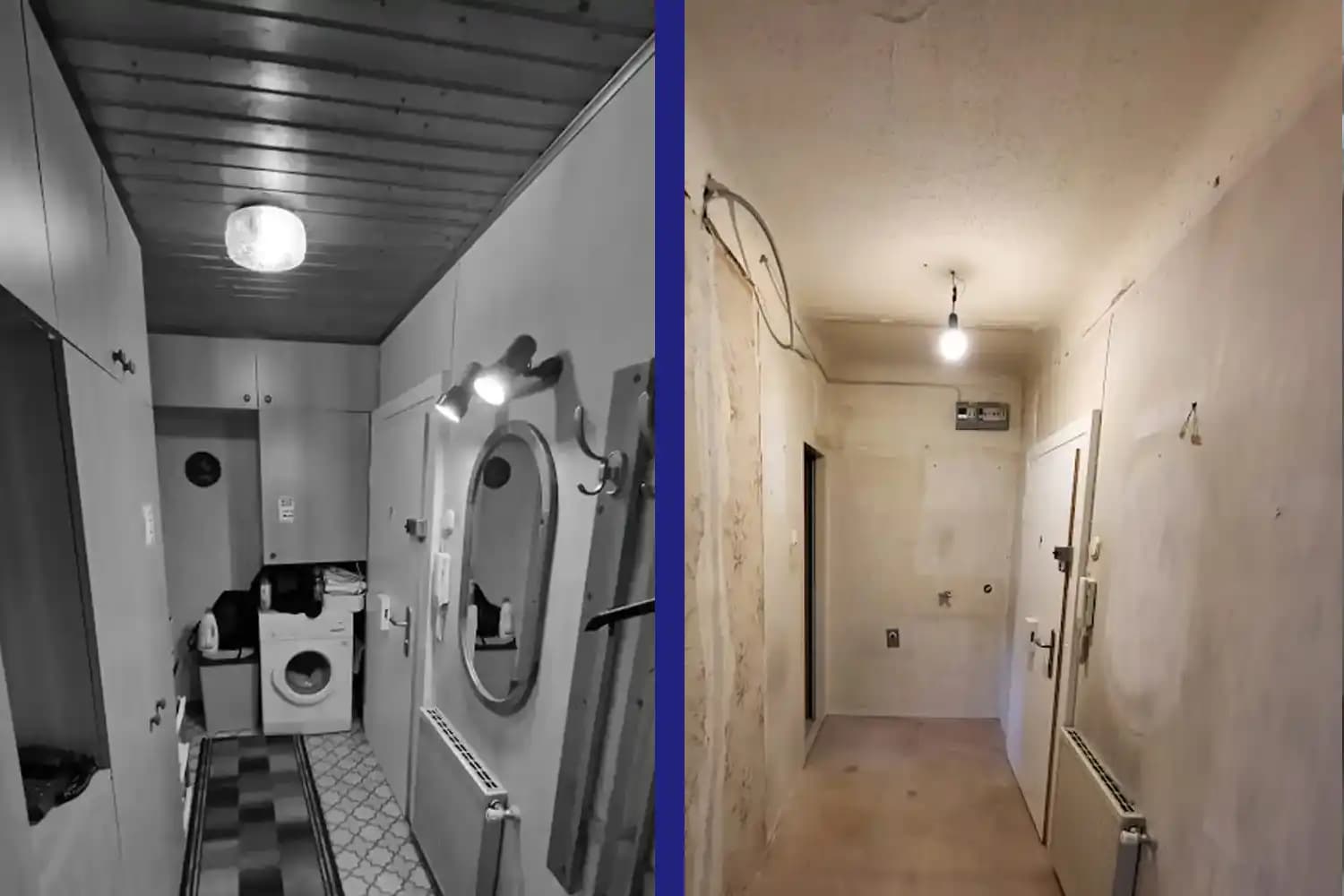 Vorher-Nachher Bild einer Entrümpelung – 1150 Wien, 2023