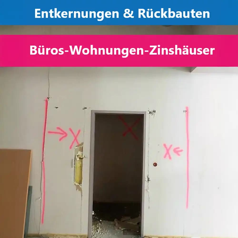 Vorbereitung für Entkernungsarbeiten durch Rümpel Max in einem Zinshaus